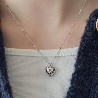 【LEEHER】愛心項鍊/造型項鍊/網紅項鍊/銀項鍊/生日禮物/韓國項鍊/純銀項鍊/ins/鋯石項鍊