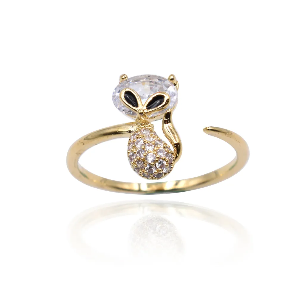 【鑫運來】◎晶鑽貓咪造型戒指