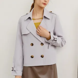 【H2O】經典短版風衣外套 #3663001(黑/卡/淺灰色)