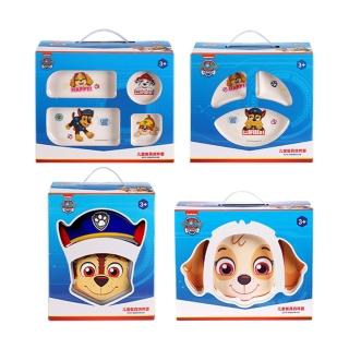 【paw patrol 汪汪隊立大功】汪汪隊立大功兒童餐具4入組(美耐皿材質 耐摔抗敲擊 陪伴孩子快樂用餐)