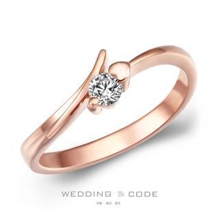 【WEDDING CODE】14K金 11分鑽石女戒 3985玫(天然鑽石 99購物節 情人節 禮盒)