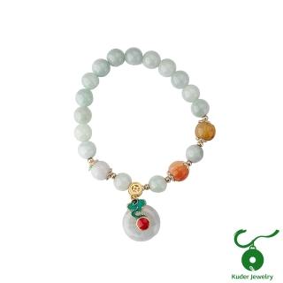 【K.D.J 圓融珠寶】天然翡翠 平安扣 南紅瑪瑙 金絲玉 手珠