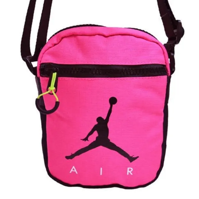 【NIKE 耐吉】NIKE AIR JORDAN 側背包 小方包 斜背包 小包 輕便 桃紅(9A0197-A96)