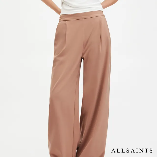 【ALLSAINTS】ALEIDA TRI 輕薄中腰打摺西裝寬褲 WT519Z(寬褲版型)