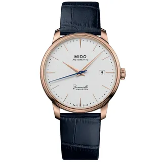 【MIDO 美度 官方授權】BARONCELLI 永恆系列 72小時動力儲存機械錶-39mm/皮帶(M0274073626100)