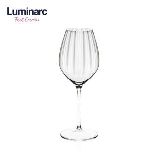 【Luminarc 樂美雅】夜曲冷切高腳杯禮盒 2入組 470mL(紅酒杯/高階禮盒組)