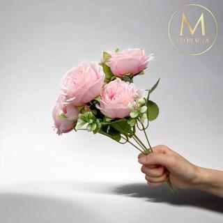 【Floral M】花中之王牡丹花公主粉仿真花花材（1入組）(人造花/塑膠花/假花/裝飾花)