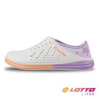 【LOTTO】女 STELLA 星彩洞洞鞋(白/紫-LT4AWS8249)
