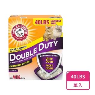 【ARM&HAMMER 鐵鎚】雙效加強除臭貓砂40LB(鐵鎚牌/40lb/18.14kg/礦砂)