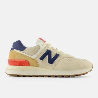 【NEW BALANCE】男女 復古鞋 運動 休閒 D楦 NB 574 舒適 耐穿 緩震 米 深藍(U574LGNV)