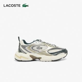 【LACOSTE】女鞋-Storm 96 2K 運動休閒鞋(米白/深綠配色)