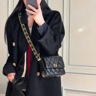 【MoonDy】雙11 包包 包包 牛皮小香包 真皮包包 女包 小香風包包 手機包 寬背帶斜背包 小方包  