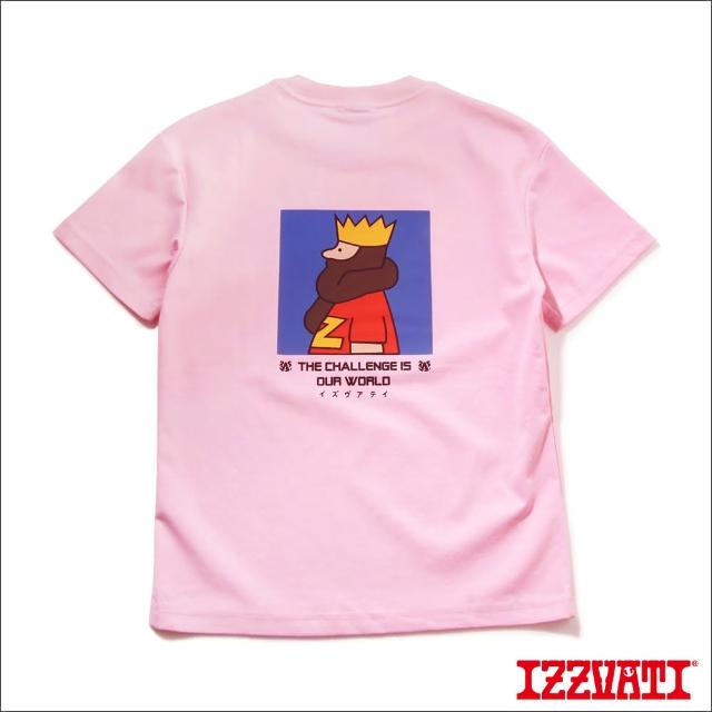 【IZZVATI】大鬍子國王短T-粉色(-品牌LOGO短T)