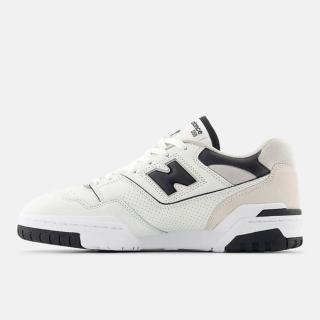 【NEW BALANCE】男女 復古鞋 經典 NB 550 休閒 D楦 膠底 簡約 穿搭 白 黑(BB550ESI)