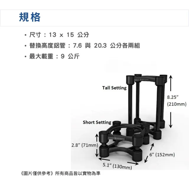 【IsoAcoustics】ISO-130 喇叭架 四吋以下適用／讓音場更清晰(ISO130 音響 桌上型喇叭架 隔音 監聽 喇叭墊)