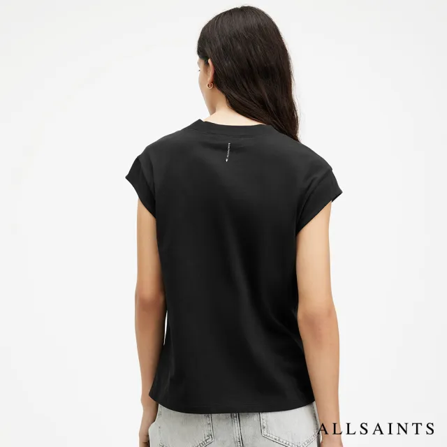 【ALLSAINTS】ESME 純棉輕薄寬鬆短袖T恤-黑 WM631Z(常規版型)