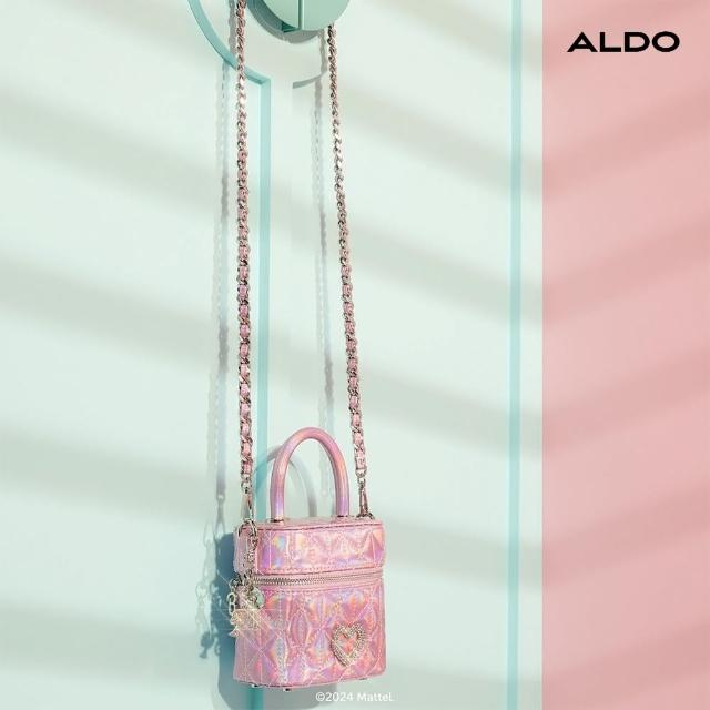 【ALDO】雙11★BARBIEVANITY-芭比聯名鍊條斜背手提包(粉色)