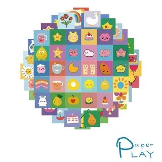 【Paper Play】創意多用途防水貼紙-可愛彩色隨筆簡體小貼畫 62枚入(防水貼紙 行李箱貼紙 手機貼紙)