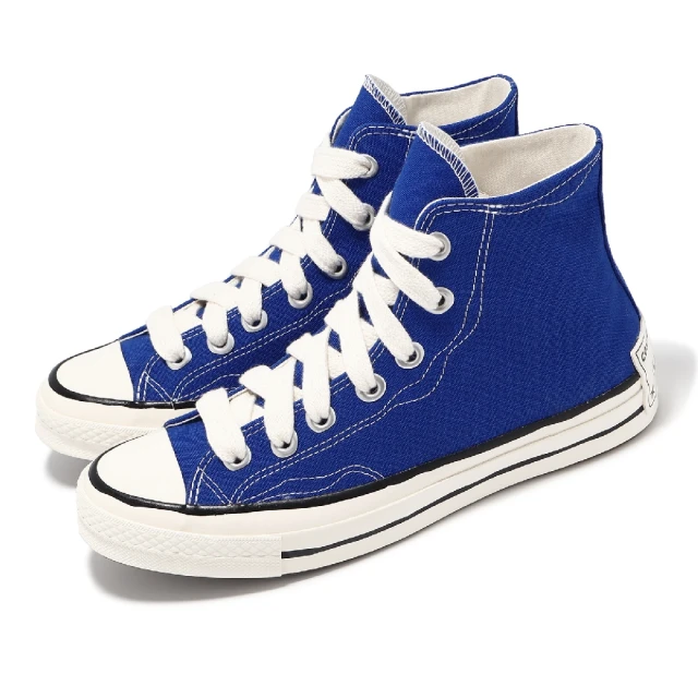 CONVERSE 休閒鞋 Chuck 70 Hi 男鞋 女鞋 藍 白 高筒 1970 奶油底 情侶鞋(A08523C)