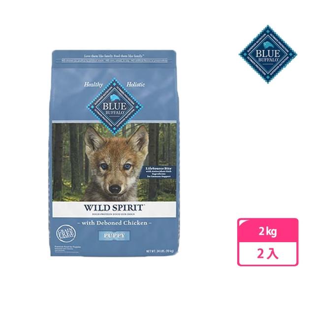 【Blue Buffalo 藍摯】幼犬去骨雞肉無穀配方 4.5磅/2公斤 兩入組(狗飼料、幼犬、無榖飼料)
