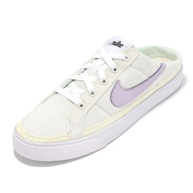 【NIKE 耐吉】穆勒鞋 Wmns Court Legacy Mule 女鞋 男鞋 白 紫 黃 懶人鞋 休閒鞋(HJ3494-151)