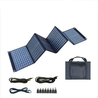 【菲仕德】太陽能板 太陽能板發電設備 折疊太陽能板(可折疊 多晶硅 ETFE材質 戶外電源雙USB+DC輸出)