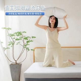 涼感記憶床墊 標準單人 10公分厚度(藍晶靈記憶 慢回彈、單人床墊、涼感床墊)