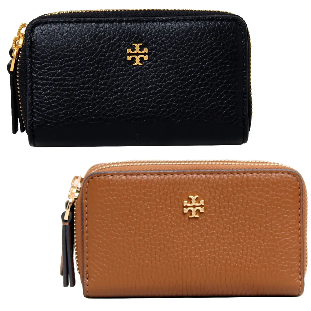 【TORY BURCH】BLAKE經典LOGO荔枝紋多夾層零錢卡包(多色任選)