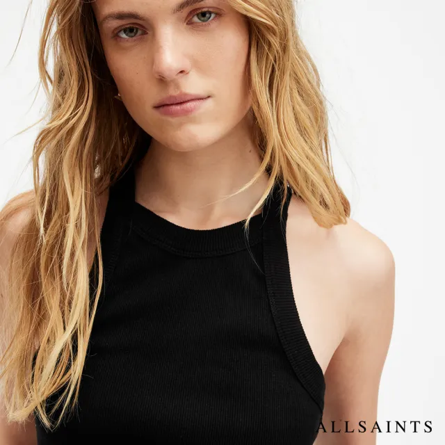 【ALLSAINTS】SOFIA 高領口彈性背心-黑 WM567Z(修身版型)