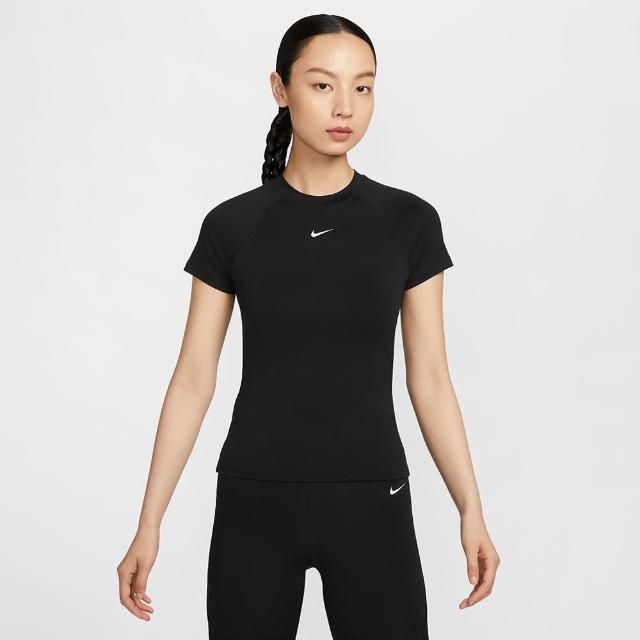 【NIKE 耐吉】短袖上衣 女款 運動 AS W NK PRO DF SS BASELAYER 黑 FV7843-010