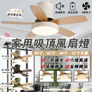 【LADUTA 拉布塔】36吋風扇燈 DC吊扇 風扇 遙控吊扇燈(電風扇 循環扇 吸頂燈)