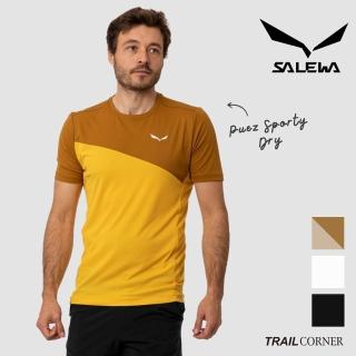 【SALEWA】父親節禮物 PUEZ SPORTY DRY T-SHIRT 男 運動上衣(吸濕快乾透氣排汗衣 短袖運動T恤)