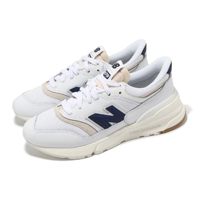 NEW BALANCE 休閒鞋 997R 男鞋 女鞋 白 米白 藍 皮革 緩衝 情侶鞋 NB(U997RGC-D)