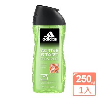 【adidas 愛迪達】三合一潔顏洗髮沐浴露-能量啟用(250ml)