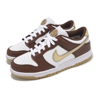 【NIKE 耐吉】休閒鞋 Dunk Low GS 大童 女鞋 焦糖棕 金 百搭(HM3725-171)