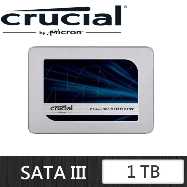 Crucial 美光 搭外接盒 ★ MX500 1TB SATA ssd固態硬碟 (CT1000MX500SSD1) 讀560M/寫510M