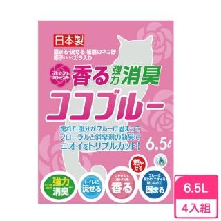 【日本藤浦】椰殼活性碳變色環保紙砂-花香 6.5L(4包組)