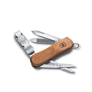 【VICTORINOX 瑞士維氏】瑞士刀 Nail Clip Wood 580 65mm(0.6461.63)