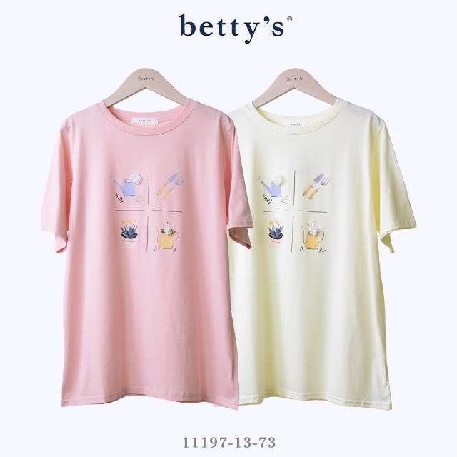 【betty’s 貝蒂思】園藝立體小花短袖T-shirt(共二色)