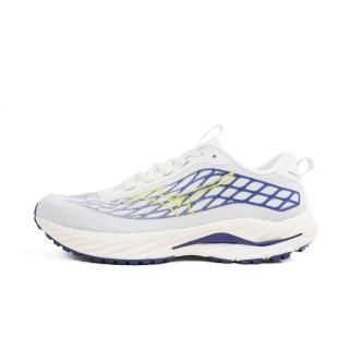 【MIZUNO 美津濃】Inspire Ssw 男 慢跑鞋 運動 支撐型 避震 穩定 輕量 米灰 深藍(J1GC241354)