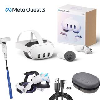 【Meta Quest】Meta Quest 3 VR頭戴式裝置128G日規主機(周邊大全配)