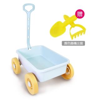 【KIDMATE】環保麥稈手推車(兒童玩沙工具 沙灘玩具組 沙灘組 贈沙鏟沙耙)