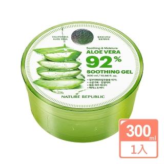 【nature republic】92%蘆薈補水修護保濕凝膠300ml(保濕 曬後舒緩)