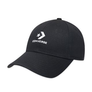 【CONVERSE】LOCK UP BASEBALL CAP 黑 棒球帽 鴨舌帽 運動帽 愛迪達 帽子 刺繡 男女 黑(10022130-A01 ∞)