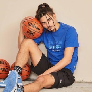 【NBA】NBA 基本版 隊伍字 印花 短袖上衣 獨行俠隊 藍色(3425100282)
