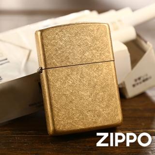 【Zippo】金色黃銅花紗-加厚版-防風打火機(美國防風打火機)