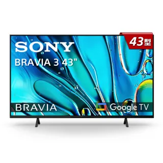 【SONY 索尼】BRAVIA 3 43型 X1 4K HDR Google TV顯示器(Y-43S30)