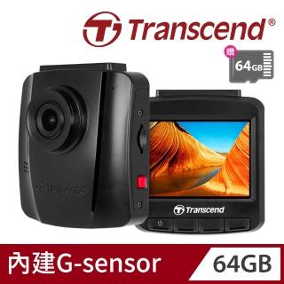 【Transcend 創見】DrivePro 110 高感光+大光圈廣角行車記錄器 行車紀錄器-附64GB記憶卡(TS-DP110M-64G)