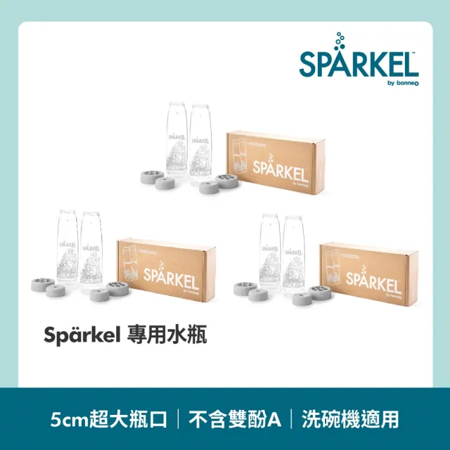 【加拿大 Sparkel】舒沛可 免鋼瓶萬用電動氣泡水機專用750ml飲料瓶6入(Tritan材質不含雙酚A 可使用3千次)