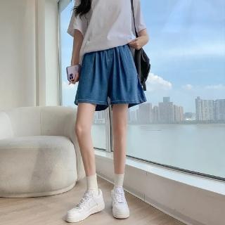 【LANNI 藍尼】★淺色復古牛仔短褲(女裝/褲子/長褲/短褲/九分褲)